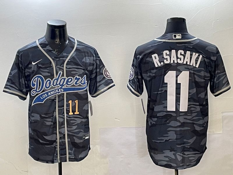 Men Los Angeles Dodgers 11 R.Sasaki Camo Joint Name 2025 Nike MLB Jersey style 5
